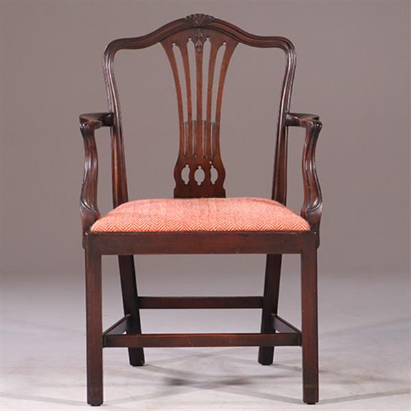 Grote foto 8 eetkamerstoelen met nieuwe bekleding naar wens 2 met armleuningen ca 1890 no.931160 antiek en kunst stoelen en banken