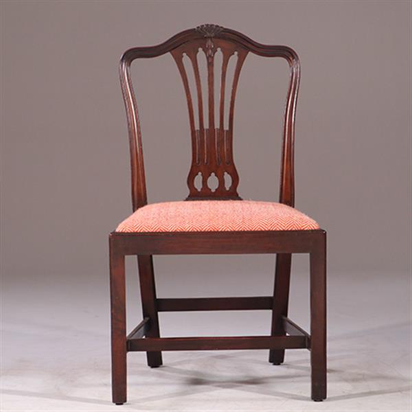 Grote foto 8 eetkamerstoelen met nieuwe bekleding naar wens 2 met armleuningen ca 1890 no.931160 antiek en kunst stoelen en banken