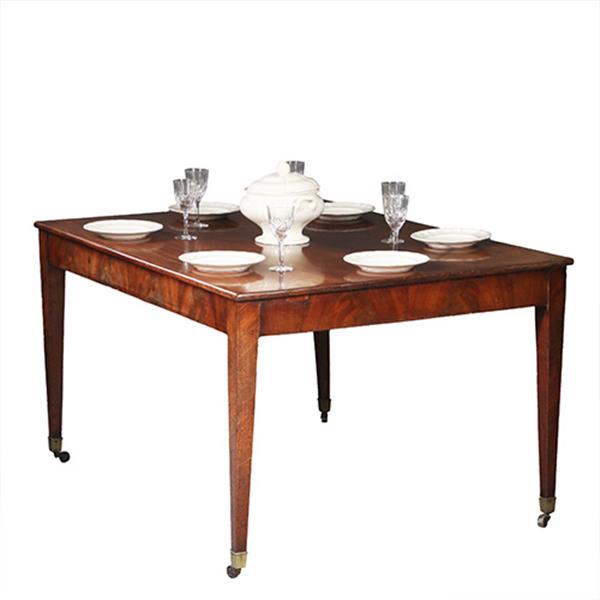 Grote foto louis seize werktafel op strakke tapse poten bloemmahonie randen ca 1800 no.932635 antiek en kunst stoelen en banken