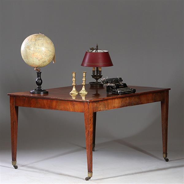 Grote foto louis seize werktafel op strakke tapse poten bloemmahonie randen ca 1800 no.932635 antiek en kunst stoelen en banken
