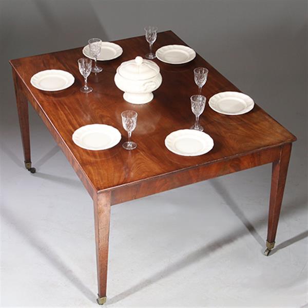 Grote foto louis seize werktafel op strakke tapse poten bloemmahonie randen ca 1800 no.932635 antiek en kunst stoelen en banken