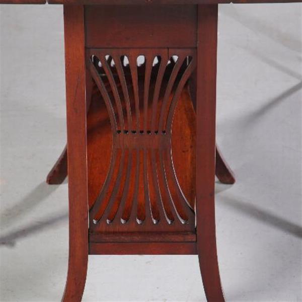 Grote foto engelse salontafel dubbele sutherland table ca 1900 mahonie satijn en palmhout no.711612 antiek en kunst stoelen en banken
