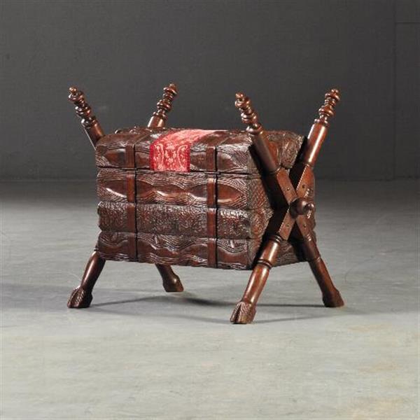 Grote foto opbergkistje in de vorm van gebundelde haardblokken ca 1865 hollands no. 200252 antiek en kunst stoelen en banken