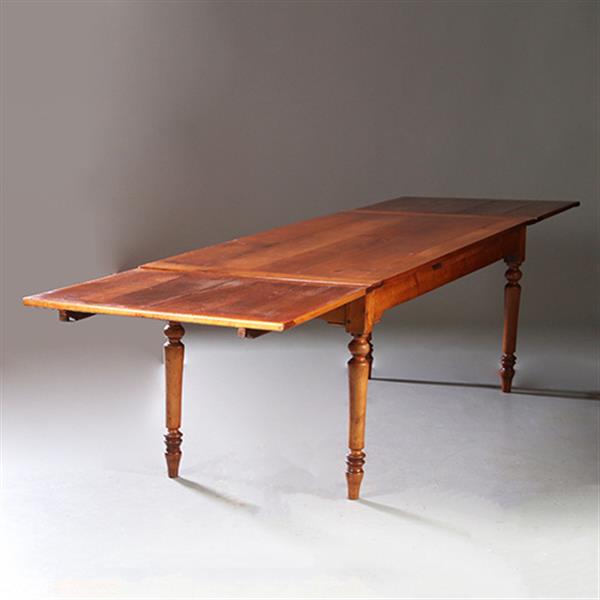Grote foto kersenhouten eetkamertafel met uittrekbladen tot 14 personen ca 1880 no.953120 antiek en kunst stoelen en banken