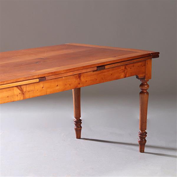 Grote foto kersenhouten eetkamertafel met uittrekbladen tot 14 personen ca 1880 no.953120 antiek en kunst stoelen en banken