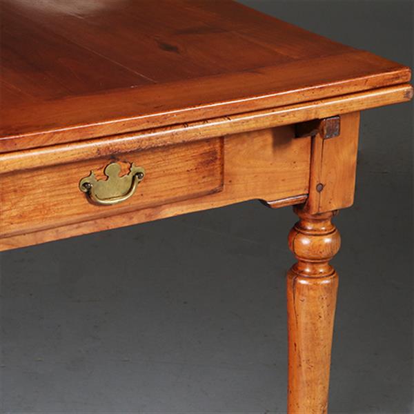 Grote foto kersenhouten eetkamertafel met uittrekbladen tot 14 personen ca 1880 no.953120 antiek en kunst stoelen en banken