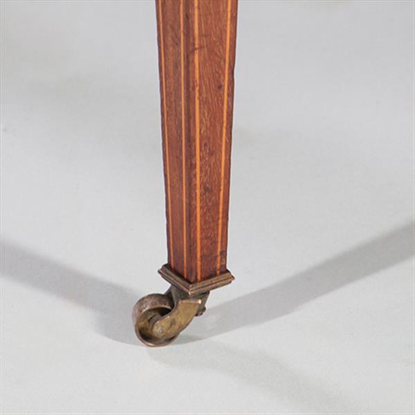 Grote foto engelse strakke schrijftafel maple co ca 1910 met groen leer ingelegd no960435 antiek en kunst stoelen en banken