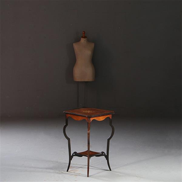Grote foto vierkant wijntafeltje of bijzettafeltje ingelegde medaillons ca 1875 palissander no. 862460 antiek en kunst stoelen en banken