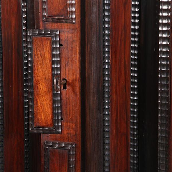 Grote foto palissander tweedeurs pilasterkast ca 1700 met veel ebben inleg no.962630 antiek en kunst stoelen en banken