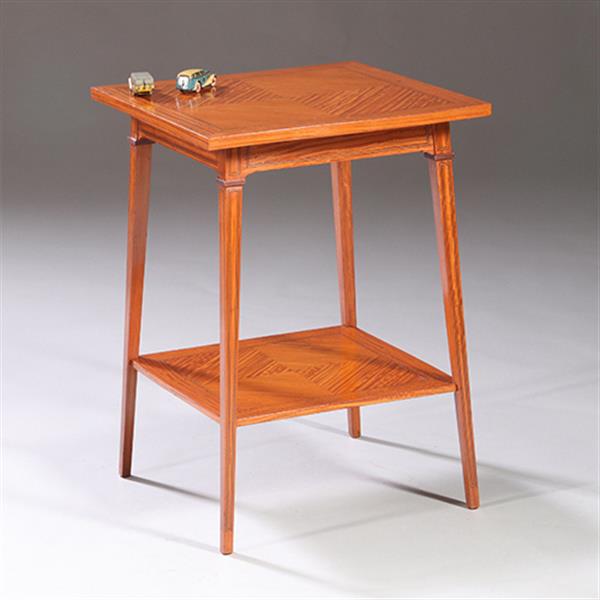 Grote foto satijnhouten bijzettafel ca 1890 met gevierendeelde bladen en ingelegde biezen no.883045 antiek en kunst stoelen en banken
