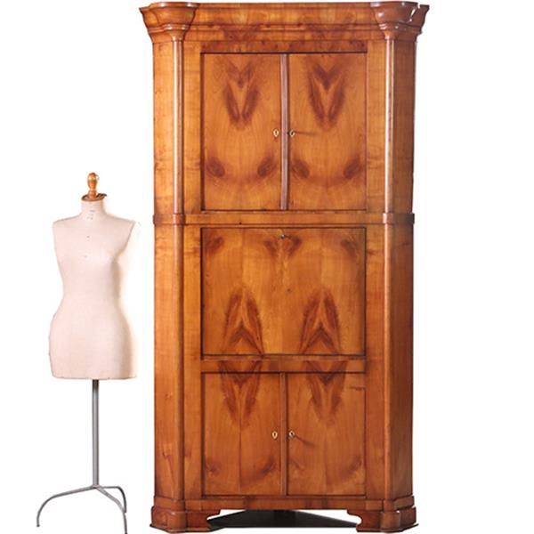 Grote foto kersenhouten hoekkast bar ca 1825 met 4 deuren en secretaire klep onwaarschijnlijk veel ruimte no antiek en kunst overige in antiek gebruiksvoorwerpen