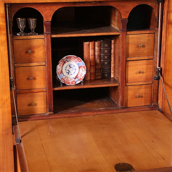 Grote foto kersenhouten hoekkast bar ca 1825 met 4 deuren en secretaire klep onwaarschijnlijk veel ruimte no antiek en kunst overige in antiek gebruiksvoorwerpen