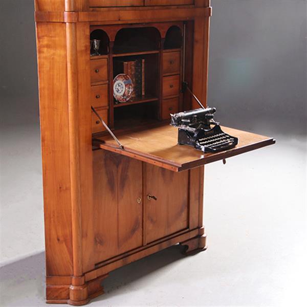 Grote foto kersenhouten hoekkast bar ca 1825 met 4 deuren en secretaire klep onwaarschijnlijk veel ruimte no antiek en kunst overige in antiek gebruiksvoorwerpen