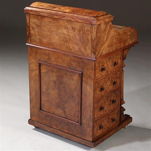 Grote foto blond wortelnoten davenport secretaire met geheime harlequin of pop up postvakjes ca 1845 no.982255 antiek en kunst overige in antiek gebruiksvoorwerpen