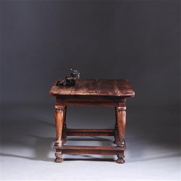 Grote foto doorleefde betaaltafel met brede lade ca 1825 no991405 s antiek en kunst stoelen en banken