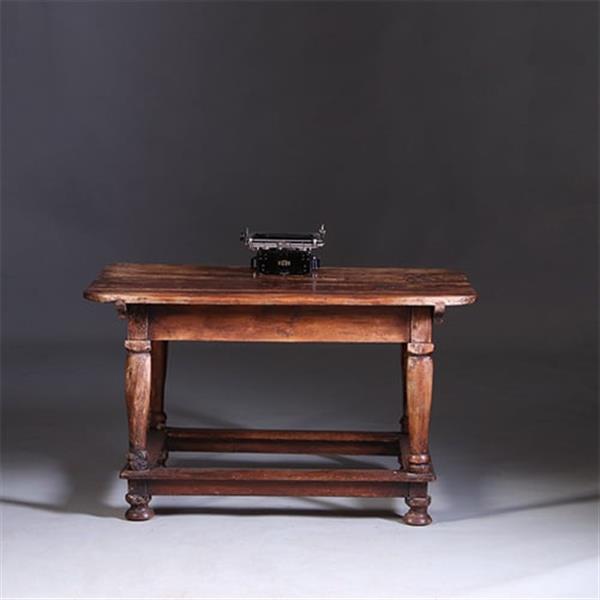 Grote foto doorleefde betaaltafel met brede lade ca 1825 no991405 s antiek en kunst stoelen en banken