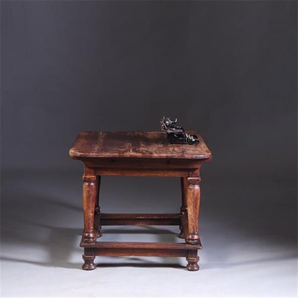Grote foto doorleefde betaaltafel met brede lade ca 1825 no991405 s antiek en kunst stoelen en banken