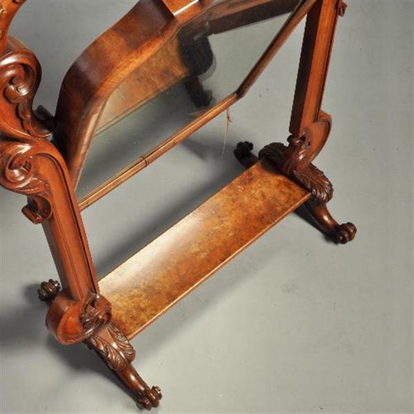 Grote foto antieke spiegels victoriaanse notenhouten passpiegel of kapspiegel ca. 1860 no.991416 hoogte 0 9 antiek en kunst spiegels