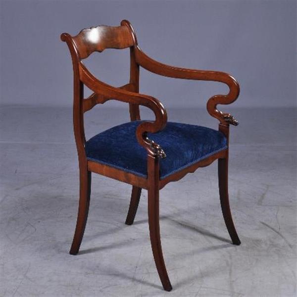Grote foto antieke armstoelen stel van 2 hollandse biedermeier armstoelen bureaustoelen ca. 1825 no941151 antiek en kunst stoelen en banken