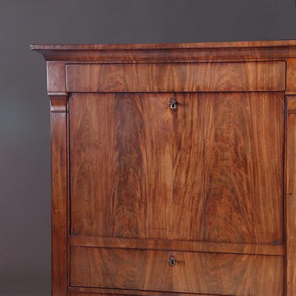 Grote foto strakke secretaire abattant of klep secretaire vroeg biedermeier mahonie 1825 no.610999 antiek en kunst overige in antiek gebruiksvoorwerpen