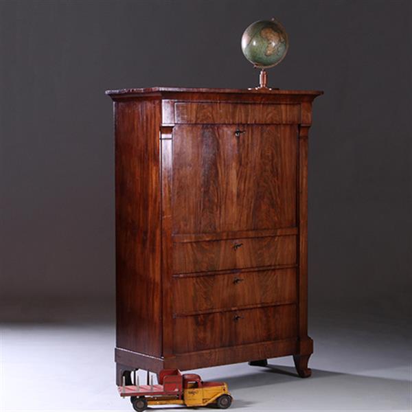 Grote foto strakke secretaire abattant of klep secretaire vroeg biedermeier mahonie 1825 no.610999 antiek en kunst overige in antiek gebruiksvoorwerpen