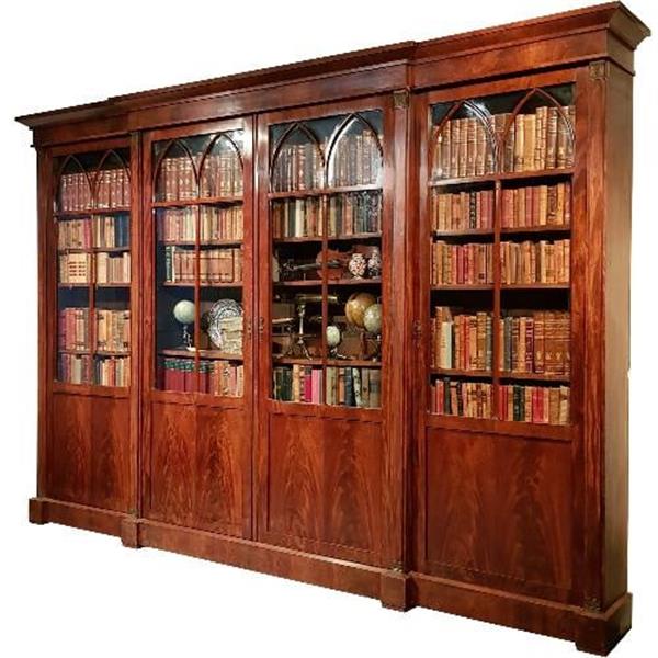 Grote foto antieke kast monumentale bibliotheekkast boekenkast 4 meter breed ca. 1820 no 258034 antiek en kunst stoelen en banken
