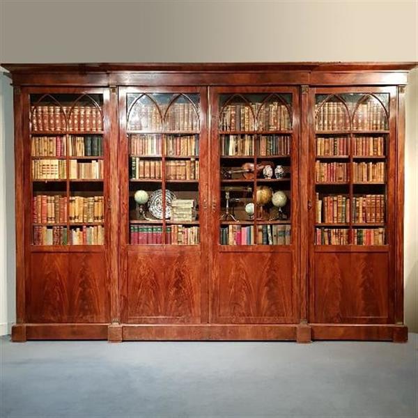 Grote foto antieke kast monumentale bibliotheekkast boekenkast 4 meter breed ca. 1820 no 258034 antiek en kunst stoelen en banken