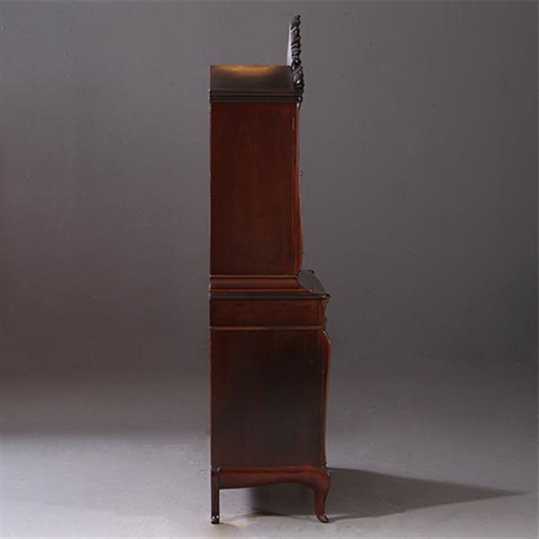 Grote foto hollands mahonie bonheur du jour gesigneerd horrix ca 1870 no.203011 antiek en kunst stoelen en banken