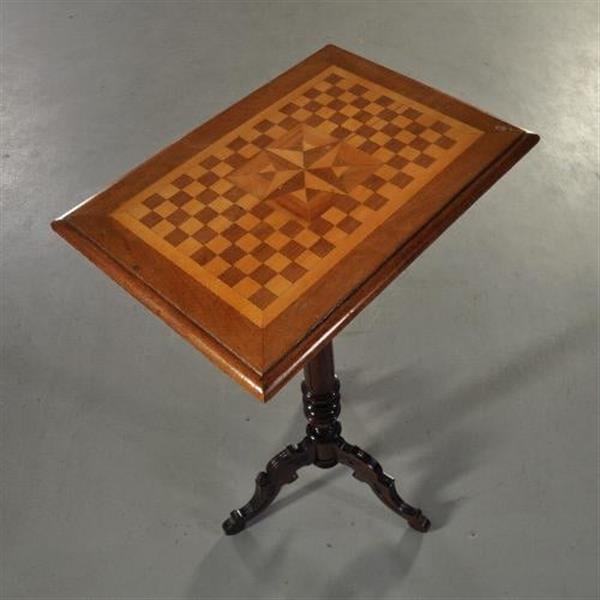 Grote foto antieke bijzettafels wijntafel rechthoekige fraai ingelegde wijntafel ca 1880. no.180407 antiek en kunst stoelen en banken