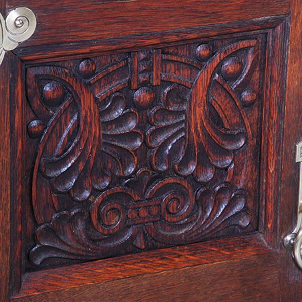 Grote foto art nouveau bureau met brons beslag en armstoel incl stof en leer naar wens no. 211115 antiek en kunst stoelen en banken