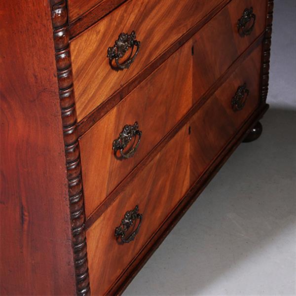 Grote foto commode laat victoriaans met bureau en groen ingelegd leder schrijfblad ca 1890 no.211110 antiek en kunst overige in antiek gebruiksvoorwerpen