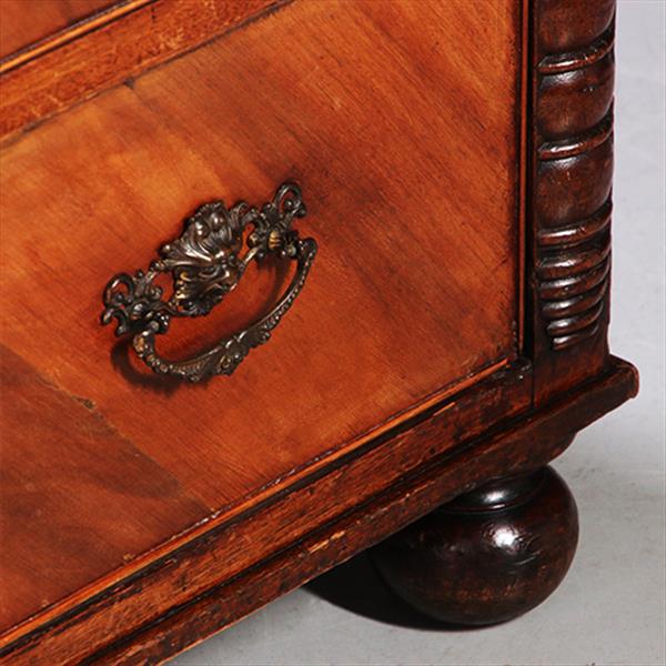 Grote foto commode laat victoriaans met bureau en groen ingelegd leder schrijfblad ca 1890 no.211110 antiek en kunst overige in antiek gebruiksvoorwerpen
