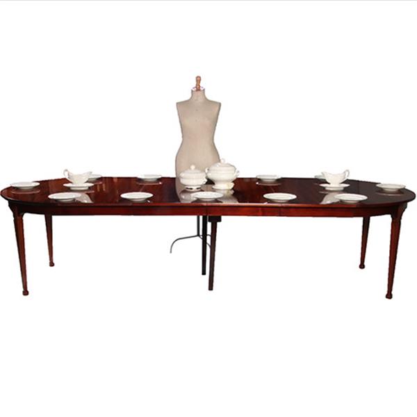 Grote foto hollandse smalle coulissentafel louis seize ca 1800 in mahonie op tapse poten no.922850 antiek en kunst stoelen en banken