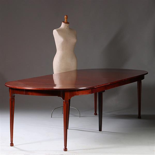 Grote foto hollandse smalle coulissentafel louis seize ca 1800 in mahonie op tapse poten no.922850 antiek en kunst stoelen en banken