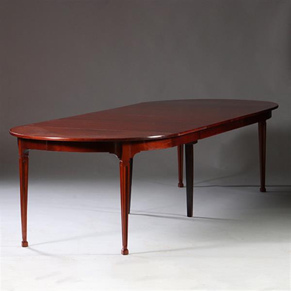 Grote foto hollandse smalle coulissentafel louis seize ca 1800 in mahonie op tapse poten no.922850 antiek en kunst stoelen en banken