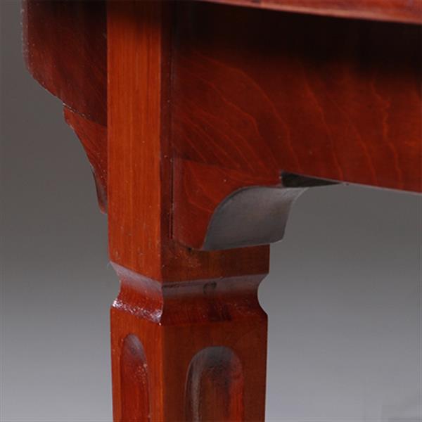 Grote foto hollandse smalle coulissentafel louis seize ca 1800 in mahonie op tapse poten no.922850 antiek en kunst stoelen en banken