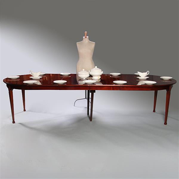 Grote foto hollandse smalle coulissentafel louis seize ca 1800 in mahonie op tapse poten no.922850 antiek en kunst stoelen en banken