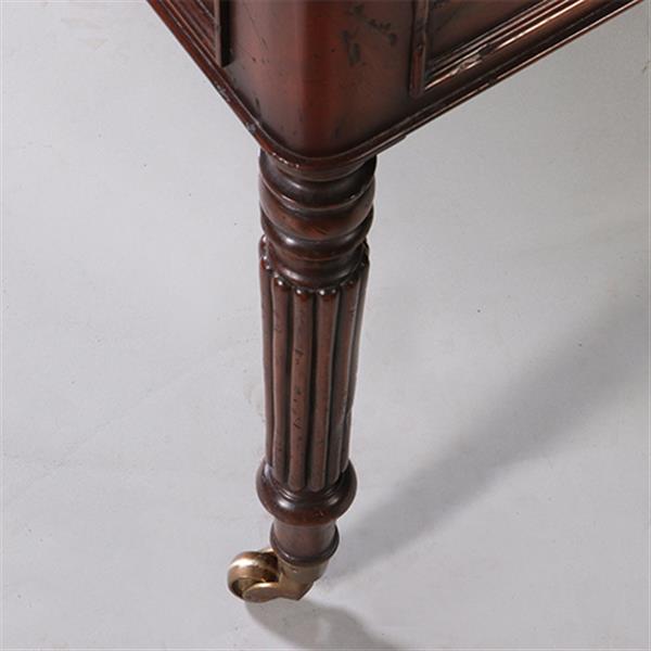 Grote foto schrijftafel ca 1930 in mahonie met leer ingelegd op gedraaide poten no.212820 antiek en kunst stoelen en banken
