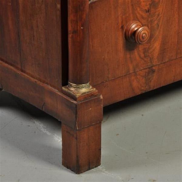 Grote foto antieke kast empire kabinet ca. 1810 met vrijstaande kolommen mahonie no.211001 antiek en kunst stoelen en banken