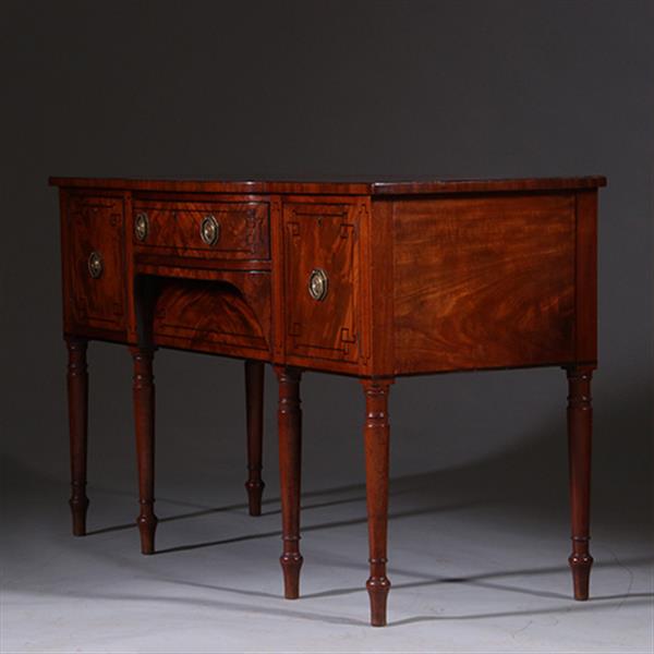 Grote foto regency sideboard in bloemmahonie met ebbenhout en brons ca 1825 no.222145 antiek en kunst stoelen en banken