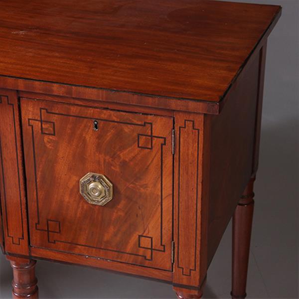 Grote foto regency sideboard in bloemmahonie met ebbenhout en brons ca 1825 no.222145 antiek en kunst stoelen en banken