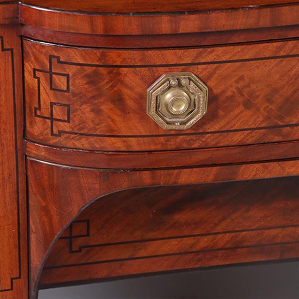 Grote foto regency sideboard in bloemmahonie met ebbenhout en brons ca 1825 no.222145 antiek en kunst stoelen en banken