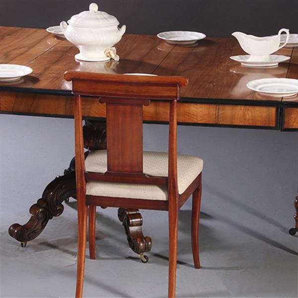 Grote foto lange eetkamertafel wortelnoten willem iii ca 1875 permanente lengte no.212825 antiek en kunst stoelen en banken