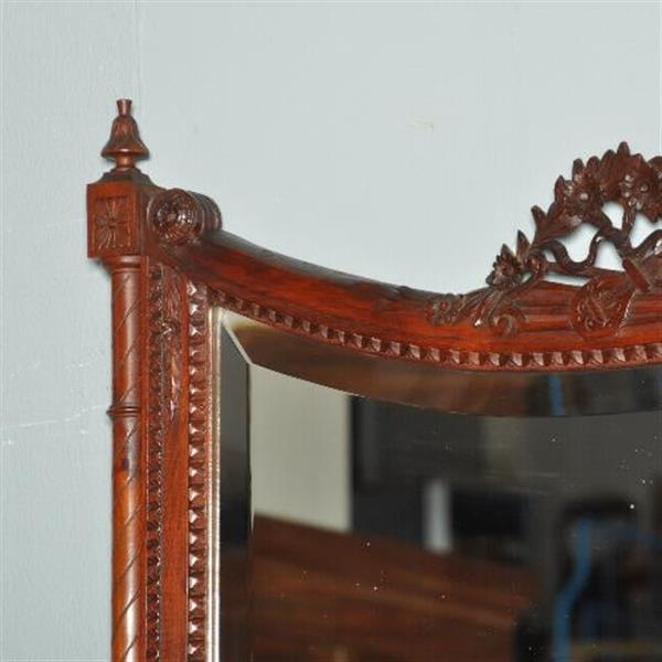 Grote foto antieke spiegels reusachtige halspiegel met jardini re ca. 1875 hollands mahonie no.411569 hoogt antiek en kunst spiegels