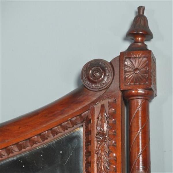 Grote foto antieke spiegels reusachtige halspiegel met jardini re ca. 1875 hollands mahonie no.411569 hoogt antiek en kunst spiegels