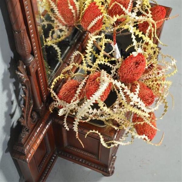 Grote foto antieke spiegels reusachtige halspiegel met jardini re ca. 1875 hollands mahonie no.411569 hoogt antiek en kunst spiegels