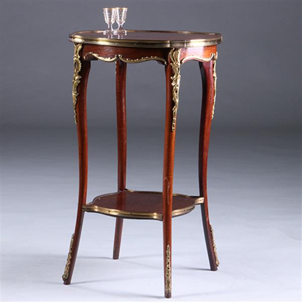 Grote foto franse lampetafel gueridon ca 1900 met geschulpt blad in mahonie met brons no.222155 antiek en kunst stoelen en banken