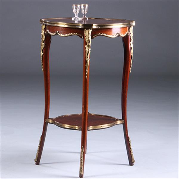 Grote foto franse lampetafel gueridon ca 1900 met geschulpt blad in mahonie met brons no.222155 antiek en kunst stoelen en banken