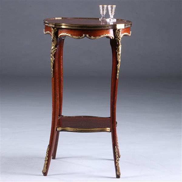 Grote foto franse lampetafel gueridon ca 1900 met geschulpt blad in mahonie met brons no.222155 antiek en kunst stoelen en banken