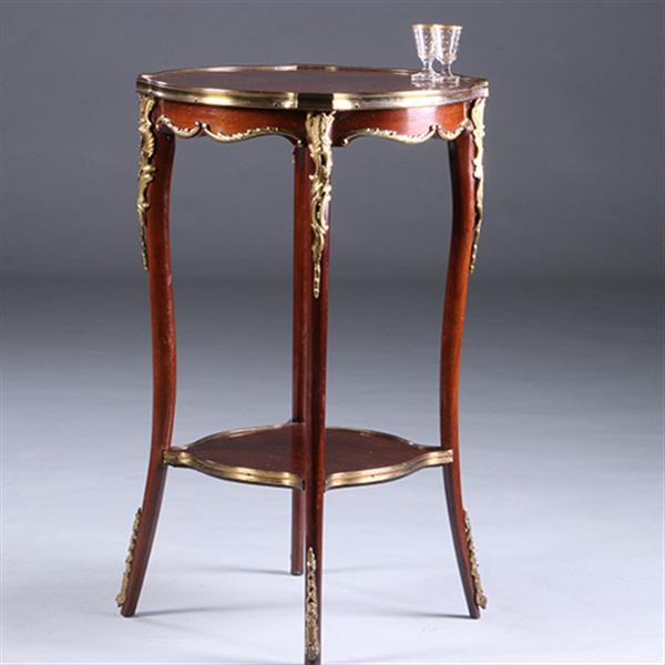 Grote foto franse lampetafel gueridon ca 1900 met geschulpt blad in mahonie met brons no.222155 antiek en kunst stoelen en banken